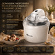 Морозивогенератор KECOOLKE White 1.5 л — Автоматична машина для м'якого морозива, сорбету та джелато, потужна та тиха