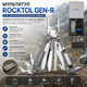 Мультитул 27-в-1 ROCKTOL Gen-R: лезо сталь S35VN, титанова ручка, змінні кусачки, кишеньковий ніж EDC та чохол