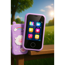 Дитячий міні-смартфон з яскравим сенсорним екраном, цікавими іграми та звуками, зручний у використанні