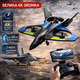 Літак-квадрокоптер 4DRC V27 з Wi-Fi камерою 1080P, 2 акумулятори, FPV, до 100 м, LED підсвітка, синій