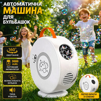Автоматична машина для бульбашок 360° акумуляторна з Type-C, 4000+ бульбашок/хв, портативна дитяча іграшка