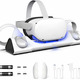 Зарядна док-станція ZYBER Charging Dock AL-Q016 для Meta Quest 2 біла підставка для VR гарнітури контролерів та Elite Strap