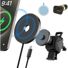 Автотримач із бездротовим заряджанням Transparent Magnetic Car Wireless Charger 15 Вт