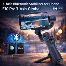 Стедікам Трьохосьовий Bluetooth Стабілізатор для телефону F10 Pro 3-Axis Gimbal для Android та iPhone