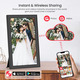 Цифрова фоторамка Frameo 15,6" IPS Full HD: 64 ГБ пам'яті, Wi-Fi, сенсорний екран, додаток iOS/Android, Black