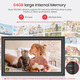 Цифрова фоторамка Frameo 15,6" IPS Full HD: 64 ГБ пам'яті, Wi-Fi, сенсорний екран, додаток iOS/Android, Black