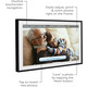 Цифрова фоторамка Skylight: 15-дюймовий Wi-Fi з можливістю завантаження з телефону, сенсорний екран цифрової фоторамки