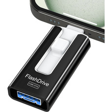 USB-флеш-накопичувач 3 в 1 на 32 ГБ, працює з iOS, Android, ПК, USB-C, швидке передавання фотографій, відео та файлів