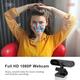 Веб-камера з мікрофоном QI-EU 1080P кут огляду 110° з USB, мікрофоном, що шумопригнічує Mac PC Ноутбук ПК