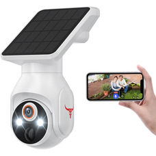 Камера Blazique 1080p Wi-Fi з живленням від батареї, сонячною зарядкою, виявленням руху за допомогою штучного інтелекту