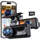 Автомобільний відеореєстратор 4K Ultra HD: WiFi 5G, GPS, карта 64ГБ, 3" IPS-екран, нічне бачення UHD 2160P, HDR