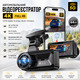 Автомобільний відеореєстратор 4K Ultra HD: WiFi 5G, GPS, карта 64ГБ, 3" IPS-екран, нічне бачення UHD 2160P, HDR