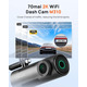 Відеореєстратор 70mai Dash Cam M310 Black — 2K 1296P QHD, Wi-Fi, кут 130°, Нічне бачення WDR, Голосове керування