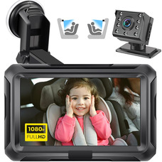 Автомобільна дитяча камера Zacro 1080P, 4,3-дюймова з нічним баченням HD, широким кутом огляду 150°, поворотом на 360°