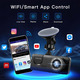 Автомобільний відеореєстратор 3-канальний TOPGOOSE WiFi FHD 1080P нічне бачення G-сенсор карта 64 ГБ у комплекті