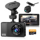 Автомобільний відеореєстратор Altotive E3 Dual: 1080P Full HD, 2 камери, кут 170°, G-сенсор, Нічне бачення + SD-карта 32 ГБ