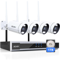 Комплект зовнішнього відеоспостереження REIGY 5MP WiFi з жорстким диском 1 ТБ, 16-канальною системою відеоспостереження WiFi NVR
