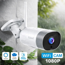 Зовнішня WiFi камера відеоспостереження IHOUMI Alexa/NVR/RTSP FHD 1080P камера відеоспостереження з IP66 водонепроникністю