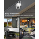 Камера відеоспостереження COOAU Q02 акумуляторна Wi-Fi 2K Super HD PTZ 355° PIR, кольорове нічне бачення, комплект 2 шт