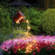 Садовий ліхтар на сонячній батареї, 80 см, Fairy lamp ,Світильник газонний , Вуличний ліхтар для саду лійка з підсвічуванням