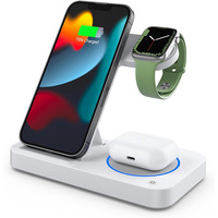 Уцінка Бездротовий зарядний пристрій 4 в 1 Wireless Fast Charge 15 W для телефона, смарт-годинник і навушників