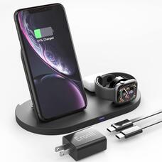 Бездротовий зарядний пристрій Eronli 3 в 1 для продуктів Apple, швидка зарядна станція із сертифікацією Qi