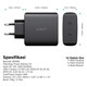 Мережевий зарядний пристрій Aukey PA-Y16 2xUSB C PD Power Delivery 3.0 36W 6A Dynamic Detect