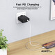 Мережевий зарядний пристрій Aukey PA-Y16 2xUSB C PD Power Delivery 3.0 36W 6A Dynamic Detect