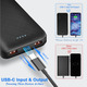 Уцінка Power Bank Miady 24000 мА·год 20W PD USB Type-C портативний зарядний пристрій, чорний