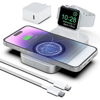 Бездротова зарядна станція Boaraino 2 в 1 для iPhone 12 та Apple Watch, MagSafe, Wireless Charger, пошкоджена коробка