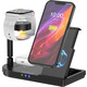 Бездротова зарядна станція 4 в 1 Fast Wireless Charger (15 Вт, MagSafe складний дизайн, LED-підсвічування) для iPhone, Apple Watch