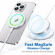 Бездротова зарядка для Apple iPhone 12 13 14 15 16 pro max MagSafe швидка зарядка для iPhone