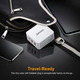Унверсальний Зарядний пристрій адаптер для подорожей Travel Adapter QC3.0 USB-C подвійна напруга 100-240 В, 30Вт