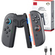Зарядна ручка тримач GEEKERA для Switch 2 — V-подібний ергономічний зарядний пристрій для Joy-Con з кабелем USB Type-C Black
