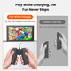 Зарядна ручка тримач GEEKERA для Switch 2 — V-подібний ергономічний зарядний пристрій для Joy-Con з кабелем USB Type-C Black