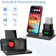 Бездротовий зарядний пристрій Seneo PA191 3 в 1 сумісний з iPhone 14/13/12/11/Pro, X, XS, XR, XS MAX, 8, 8 Plus, чорний