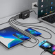 Зарядний пристрій USB C 200 Вт, блок зарядного пристрою USB C, оновлена станція швидкої зарядки GaN III на 8 портів, адаптер
