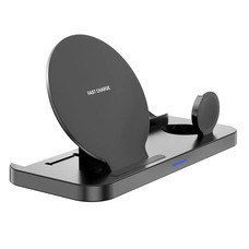 Уцінка Бездротова зарядка 3 в 1 wireless charger 3 in 1 для смартфона смарт-годинника навушників