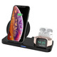 Уцінка Бездротова зарядка 3 в 1 wireless charger 3 in 1 для смартфона смарт-годинника навушників