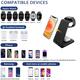 Бездротова зарядка стенд 3в1 Fast 15W iPhone+Apple Watch+AirPods Чорна