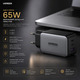 Мережевий зарядний пристрій Ugreen GaN X CD244 65W PD3.0 QC4.0+ USB-C USB-A Fast Charge Black