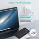 Павербанк Power Bank 25 Вт, PD QC4.0, 30800 мАг, швидка зарядка, 3 виходи, USB-C, РК-дисплей