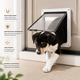 Двері для собак та котів HoMedics PetGate S (28x34см) білі — автоматичні вхідні дверцята в будку та двері, 4 режими
