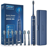 Електрична зубна щітка phniti sonic toothbrush + 8 насадок та кейс