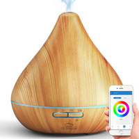 GX·Diffuser Alexa Smart Aroma Diffuser для ефірних олій, Wi-Fi дифузор, сумісний з Alexa/Google Home, таймер та автоматичне ви Б/В